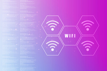 Obraz premium 2d illustration WiFi symbol sign 