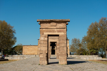 Fototapeta na wymiar Madrid, Spain - April 16, 2022: Temple of Debod