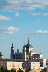 Fototapeta na wymiar Madrid, Spain - April 16, 2022: Almudena Cathedral