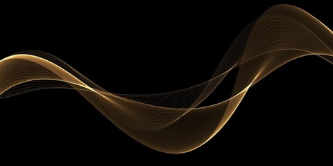 Obraz premium Abstract Golden Waves Background. Template Design 