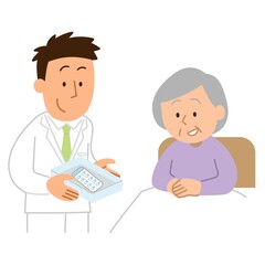 服薬指導をする4・男性1