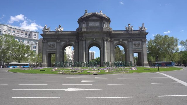 Madrid, Spain - April 16, 2022: Puerta de Alcal&aacute;, Madrid