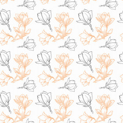 seamless pattern with floral leaf design 