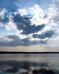 Sunset over the lake