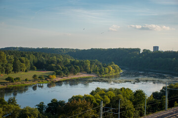 Fototapeta premium Landscape with river and forest
