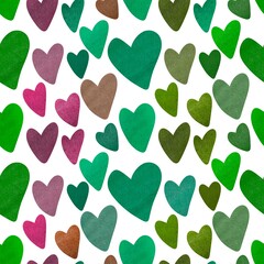 Seamless valentines pattern with hearts for postcard and gifts and cards 