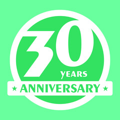 thirty years cellebration vector icon
