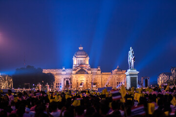 Naklejka premium The Ananta Samakhom Throne Hall in Bangkok, Thailand, is a royal reception hall within Dusit Palace. It is now employed from time to time for certain state occasions