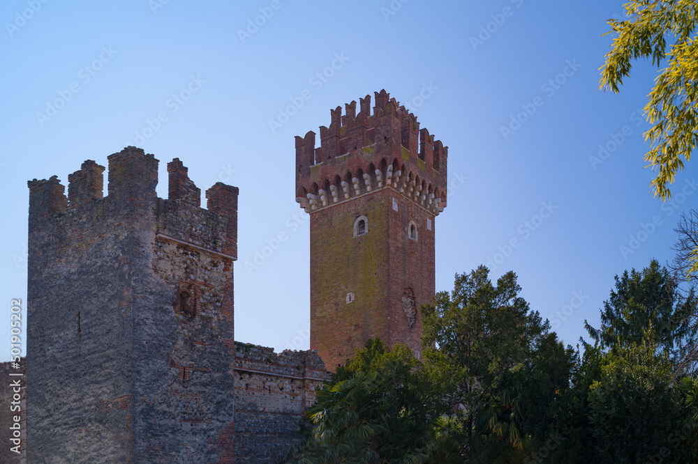 Wall mural lake garda, nature, history and architecture