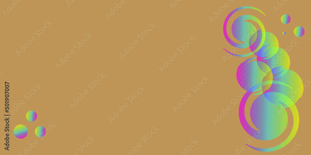 Poster abstract simple design background with gradient shapes and circles and copy space for presentation o