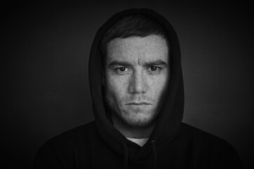 Obraz premium middle aged men. handsome man skeptic and nervous, disapproving expression on face with crossed arms. Negative person. Black-and-white photo.
