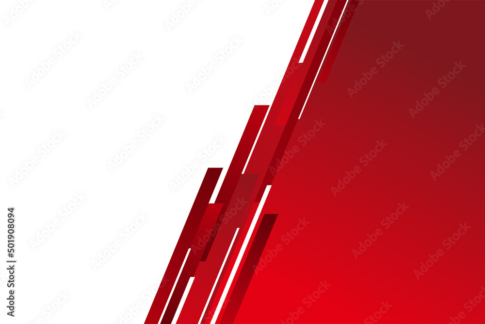 Poster abstract red white background element design template vector