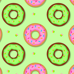 donuts sweets dessert sweet delicious pattern green