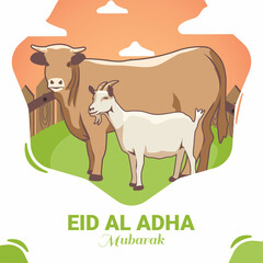 eid al adha banner greeting design template islamic holy month