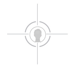 Grey target scope. vector illustration 