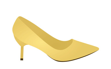 Beige platform shoe. vector illustration