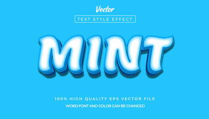 Editable Text Effect, Mint Text Style