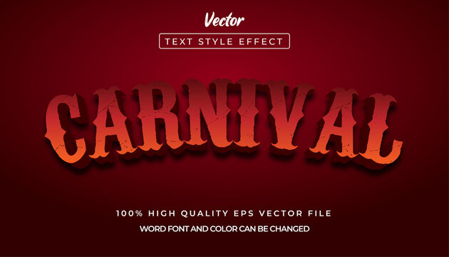 Editable Text Effect, Carnival Text Style