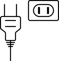 Plug outline icon