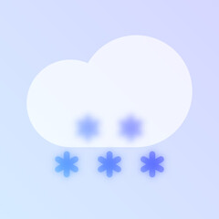snow weather glass morphism trendy style icon. snow transparent glass color vector icon with blur and purple gradient. for web and ui design, mobile apps and promo business polygraphy