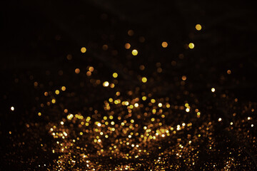 Fototapeta na wymiar Christmas,Glitter shine gold Light Electric spectaculars background decoration beads クリスマス キラキラ　輝き　金色　背景 