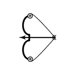 bow and arrow icon vector. simple flat template isolated