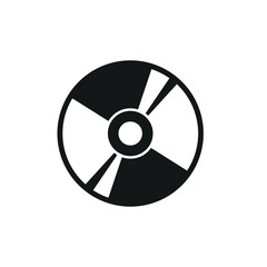 dvd, vcd cassette icon vector. file storage, movie player. simple flat template