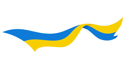 Ukrainian flag. Ukraine flag on white background. National flags waving symbols. Banner design elements
