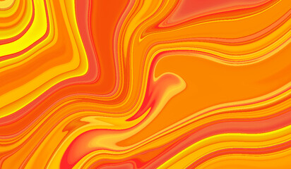 abstract orange or yellow background with waves, Modern liquid background for interior design, Colorful marble background for decoration, weeding card, wallpaper, screen paper and any design.