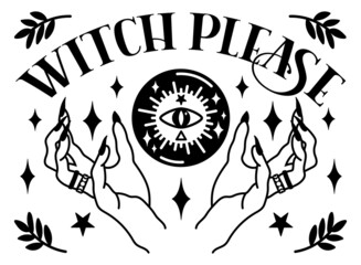 Halloween witchcraft quote svg vector print
