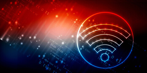 2d illustration WiFi symbol sign
