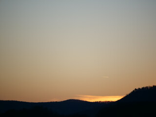 sunset over the mountains