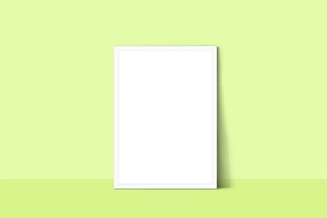 Frame mockup on green background