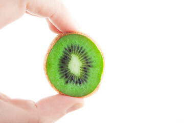 image of kiwi fruit white background 