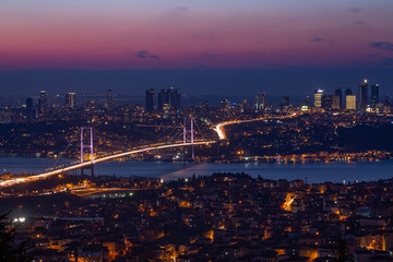 Istanbul Bosphorus Bridge night view
