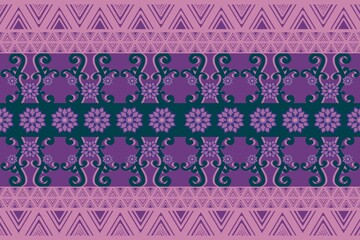 Seamless in tribal, folk embroidery, native ikat fabric. Ethnic pattern design for background, carpet, wallpaper, clothing, Batik, curtain, fabric, rug, shawl, bag, mug. Neck scarf, kerchief pattern.