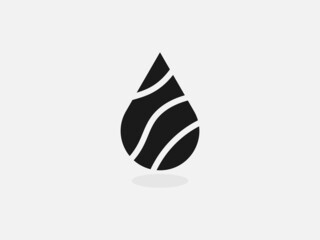 Black colour water drop vector design, creative isolated drop design illustrator