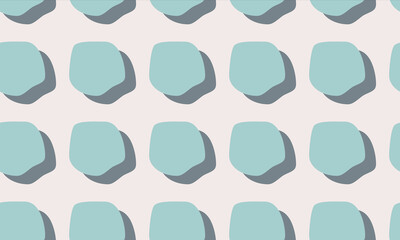 Set of mint dots and gray spots on a light pink background. Abstract vector seamless patterns.