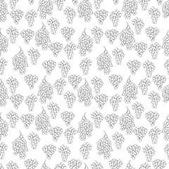 A set of seamless patterns of grapes, leaves and fruits, 1000x1000 pixels. Vector grafic