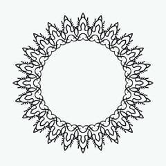 Circle greek frame. Round meander border. Decoration element pattern. Vector illustration isolated on white background