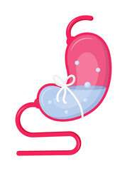 Obraz premium Stomach icon vector, Symbol of gut flora in healthy stomach