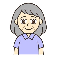 an elderly woman smiling