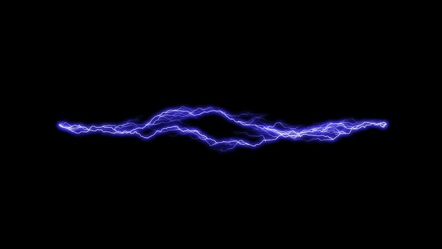 High resolution electric energy discharge visual effect, green screen included, 4k animation