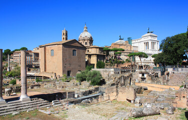 Fototapeta na wymiar Roman Forum in Rome, Italy 