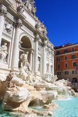 Fototapeta na wymiar Trevi Fountain, Rome, Italy 