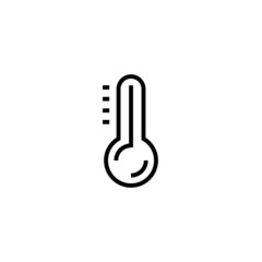 Thermometer flat vector icon. Temperature flat vector icon	