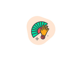 flamenco fan modern and professional. creative symbol. regular use icon. ecommerce icon.svg