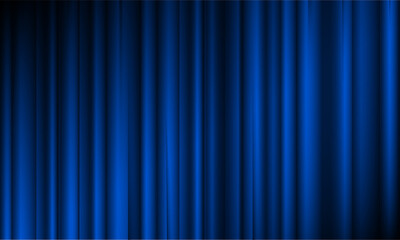 Blue classic curtain background illustration