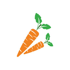 Carrots from the vegetable garden. Simple carrot vector icon.