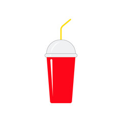 Soft drink paper cup vector illustration.